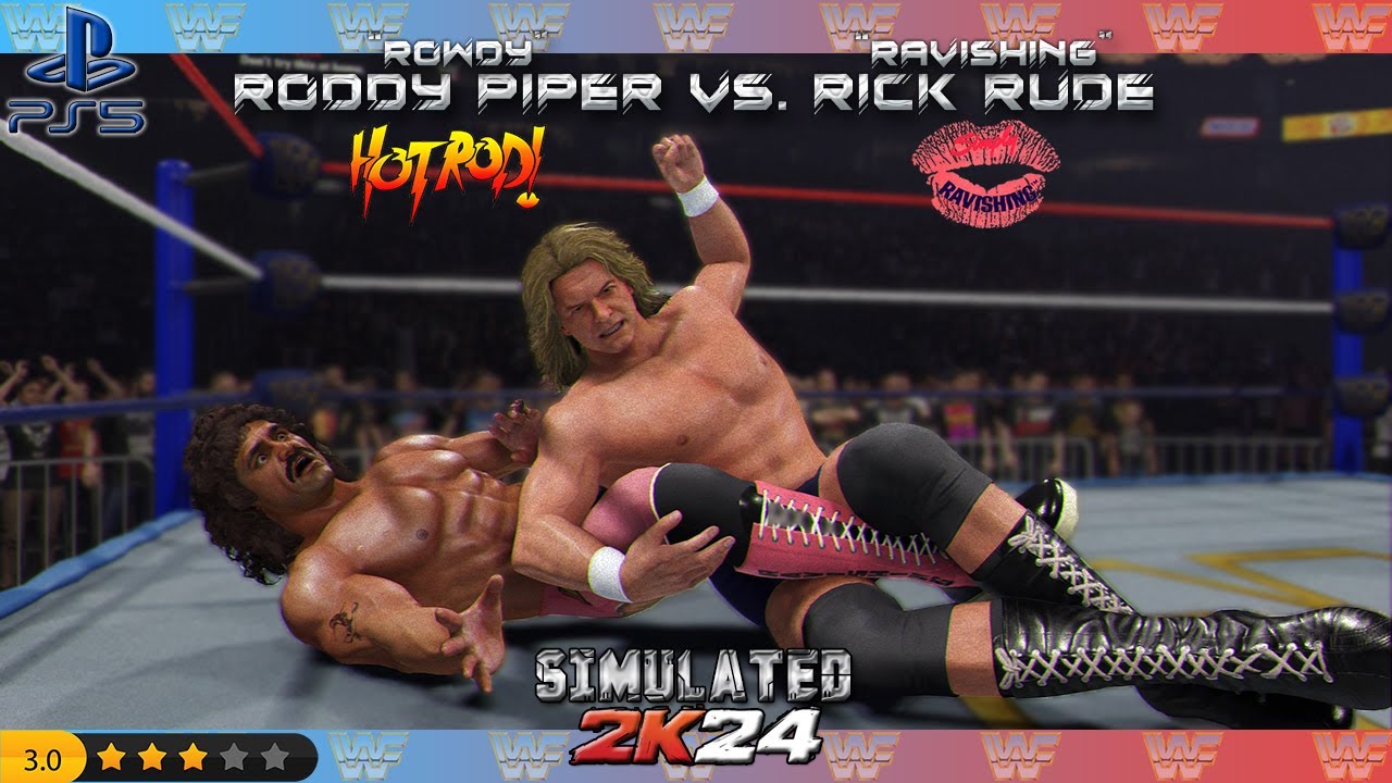 [Simulated] Rowdy Roddy Piper vs. Ravishing Rick Rude (1-v-1 #30) | WWE ...