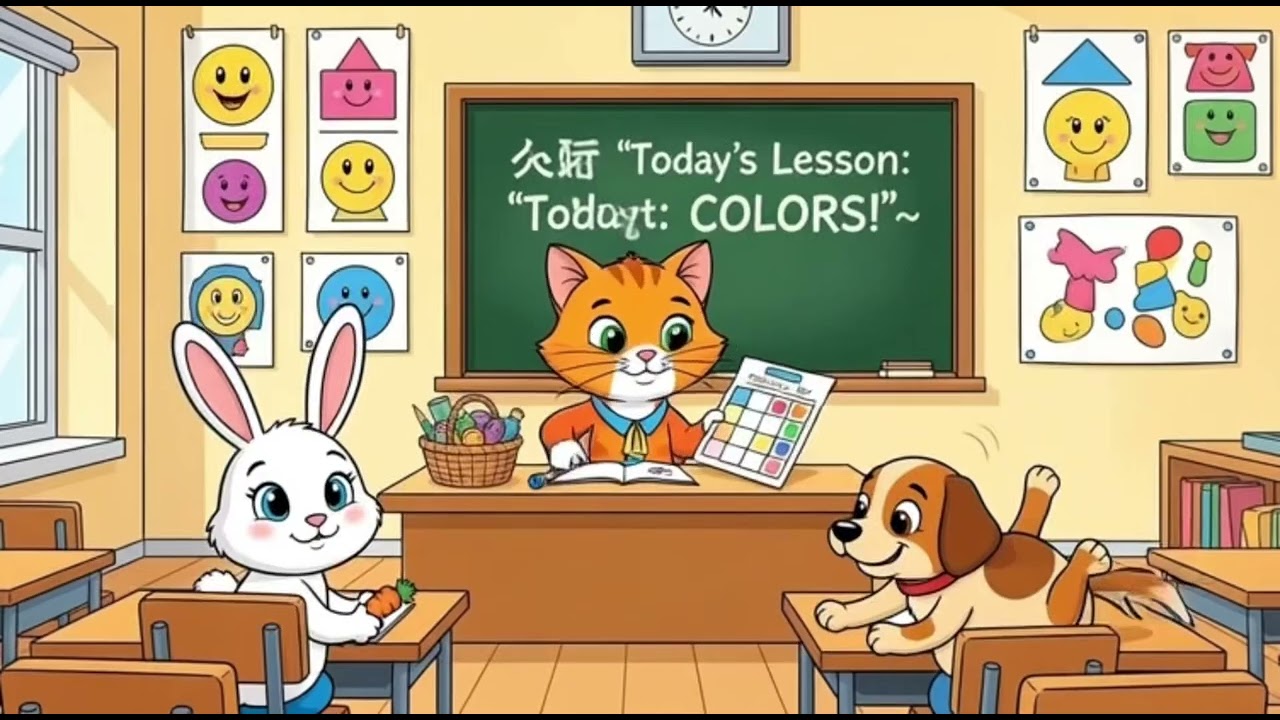 Learning Colors with Bunny, Kitty & Puppy