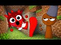 Raddy Is Stuck In A Passage, Brud Wants To Save Her | Minecraft Art Incredibox Sprunki