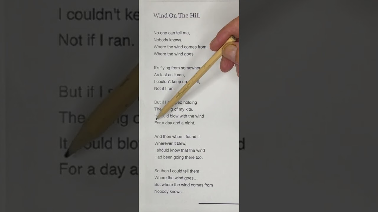 «Ветер на холме» А. А. Милна. Короткое стихотворение для детей, прочитанное вслух с английским ак...