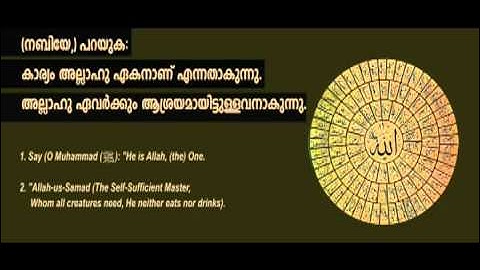 112  Surah Al-Ikhlas (sincerity) سورة الإخلاص -Malayalam Translation