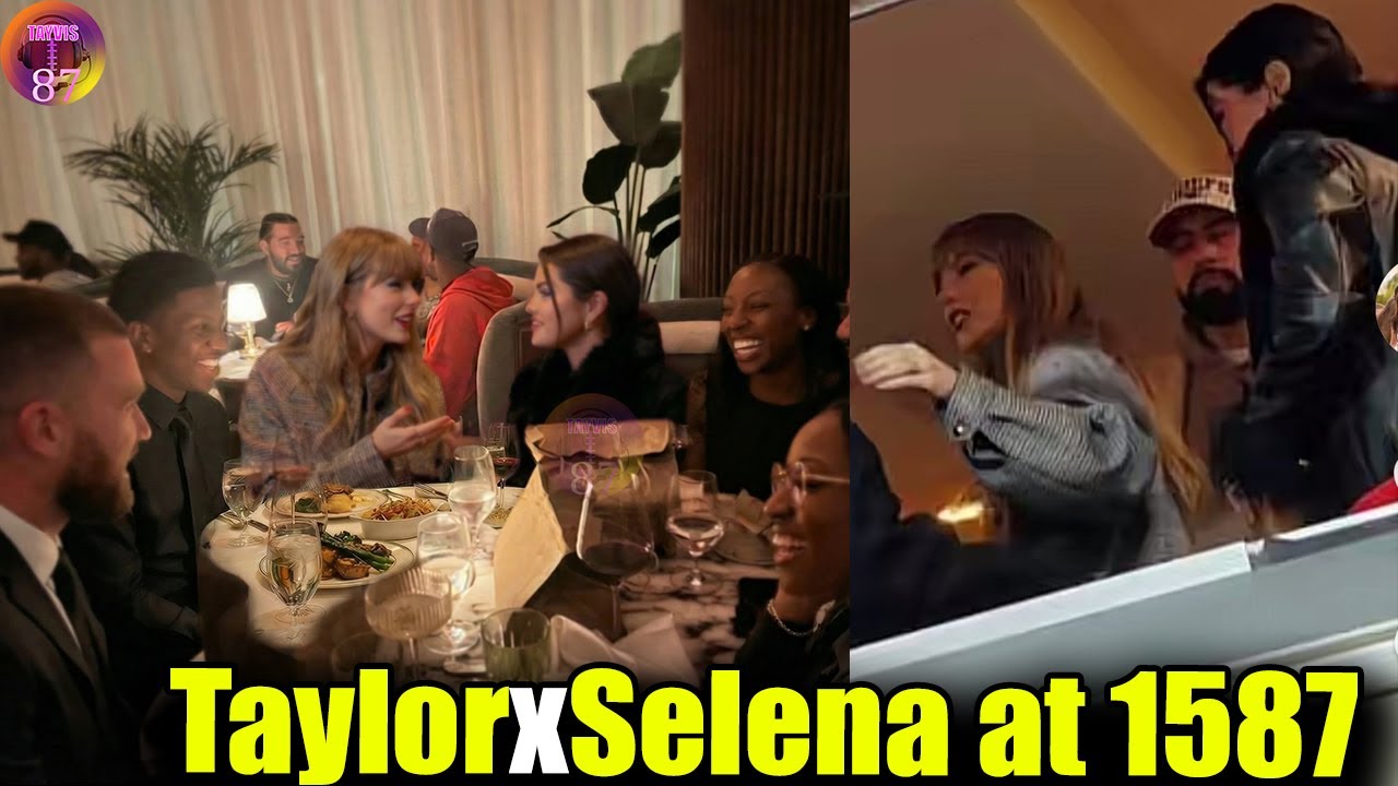 Тейлор и Селена Гомес наслаждаются уютным ужином в ресторане Prime 1587 с Трэвисом Келси после иг...