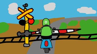 Palang Pintu Kereta Api Animasi Animasi Kereta