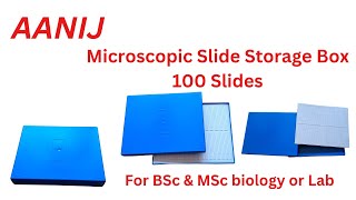 Microscope Slide Box For 100 Slide | Microscopic slide storage box for BSc & MSc Bio. or Lab