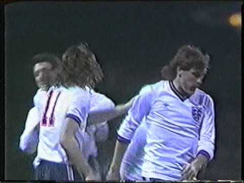 Gary Lineker's first England international goal vs...