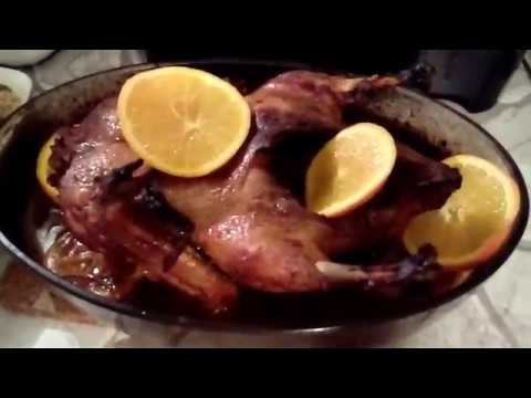 Pato assado no forno com laranja