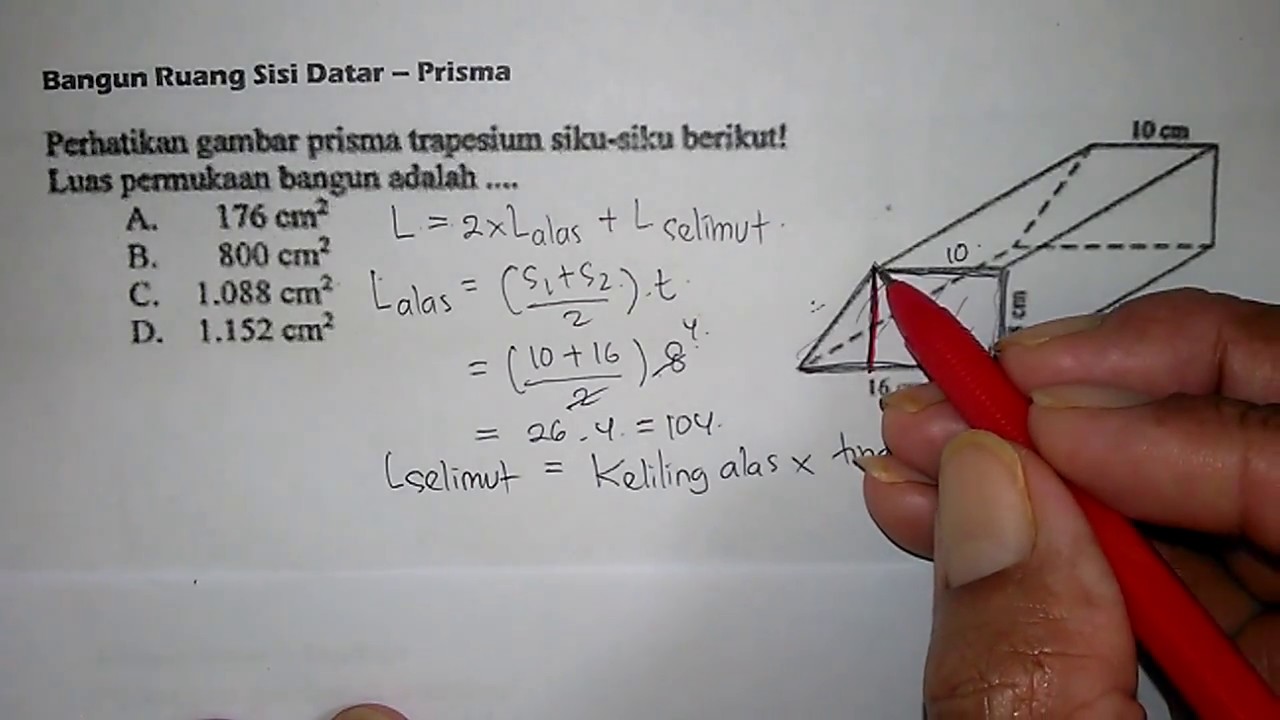 Tutorial Bangun Ruang Sisi Datar Menghitung Luas Prisma