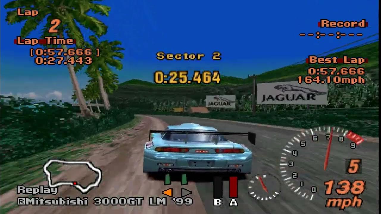 Gran Turismo 2 Hot Laps Tahiti Road ( 3000GT LM 99 ) 57.666 YouTube