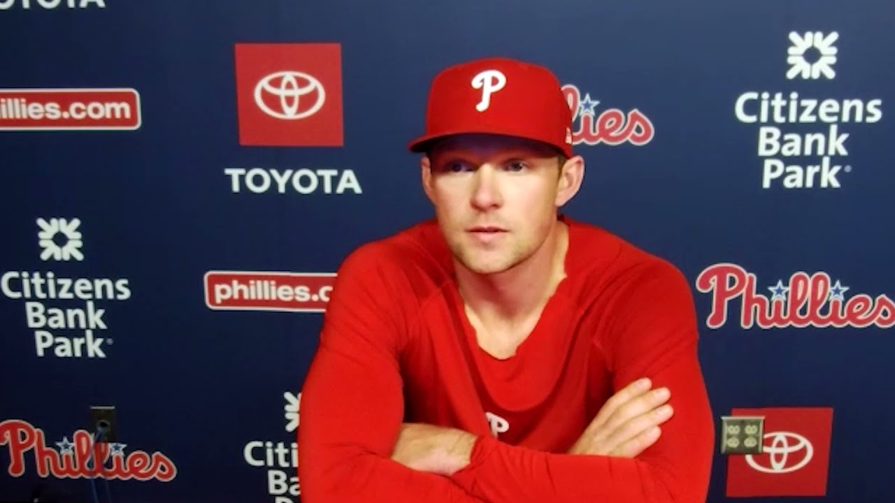 Phillies' Rhys Hoskins tells reporters, Don't forget to write