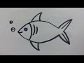 How to draw a fish  easy drawing  tamilnewart