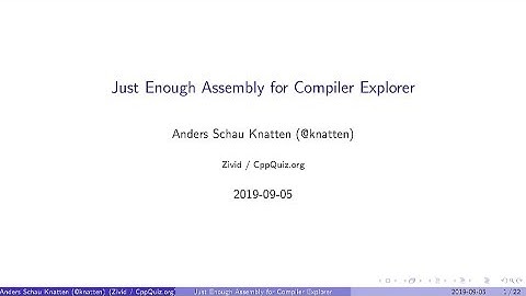 Just enough Assembly for Compiler Explorer - Anders Schau Knatten