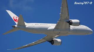 【離陸】青空が綺麗！ 飛行機 離陸 4本  ANA JAL B737 E190 B787 ×2　 伊丹空港