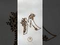 Beautiful M latter design for mehendi design ll #mehndi #henna #hennatattoodesign #ytshorts