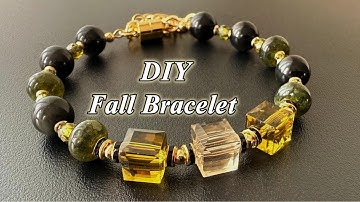 Elegant Memory Wire Bracelet with Magnetic Clasp |  Gemstone Bracelet