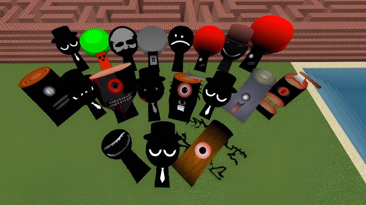 My Sprunki Black horror and Tree horror Phase 1-10 in Minecraft PE