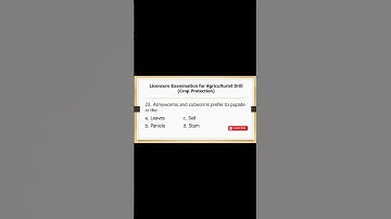 Licensure Examination for Agriculturist Drill in Crop Protection