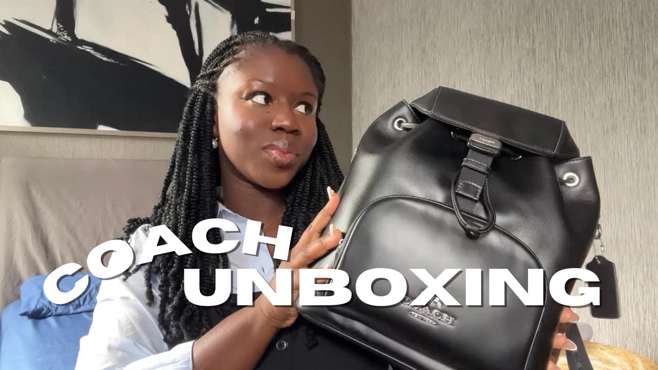新作【COACH 】Pace Backpack☆バックパック☆ 納得の可愛いさ♪ UNBOXING COACH “pace” backpack + what's in my bag - YouTube