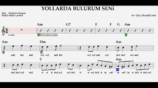 YOLLARDA BULURUM SENİ--(Olmasanda Yanımda)--Am--:Guitar,Flute,Violin,Melodica,Keyboard. Resimi