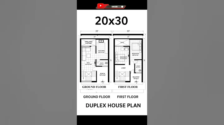 🏠 20x30 Duplex House Plan | 2BHK Modern Design