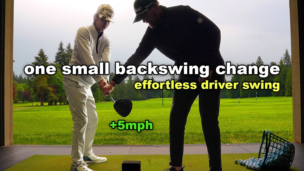 backswing fix for effortless speed with driver (full golf lesson)