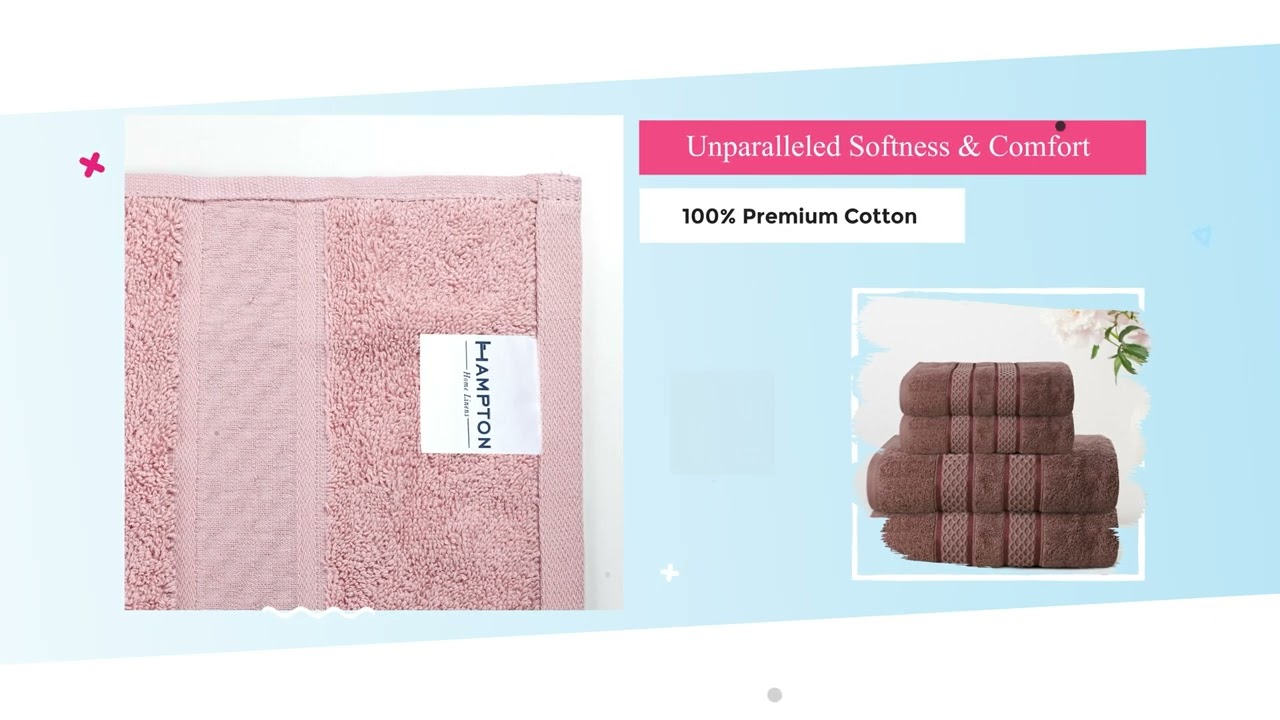 Luxurious Comfort | Hampton Home Linens 550 GSM Bath Towel
