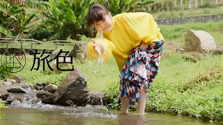 葵わかな、美脚チラリ！ちゃめっ気たっぷり笑顔で“水遊び”　熊本県益城町をめぐる旅「旅色FO-CAL」