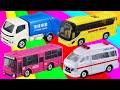 トミカはたらくくるまの穴うめパズル｜バス｜ゴミ収集車｜サイレン｜パトカー【コマ撮り】