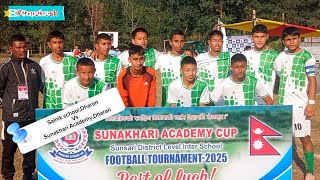 Sainik school dharan vs sunakhari academy #sunakharicup #SAMD #trmukesh