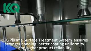 Plasma rotary nozzles are used for surface treatment of glass#plasmatreatment #manufacturing