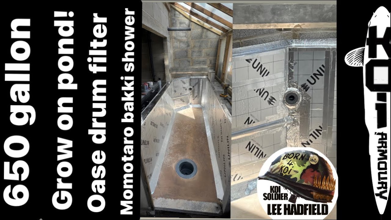 650 gallon grow on pond build!!! Oase drum filter & momotaro bakki