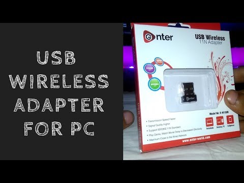 Wireless Adapter For PC / Enter USB Wireless Adapter Unboxing and Setup / Wi-Fi Receiver For Desktop