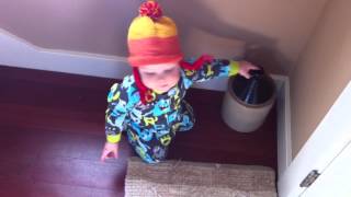 Jack crawling all over the house...
in his Jayne hat Jack crawling all over the house...