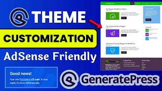 GeneratePress Theme Customization | Design WordPress Website With GeneratePress Premium. #blogger