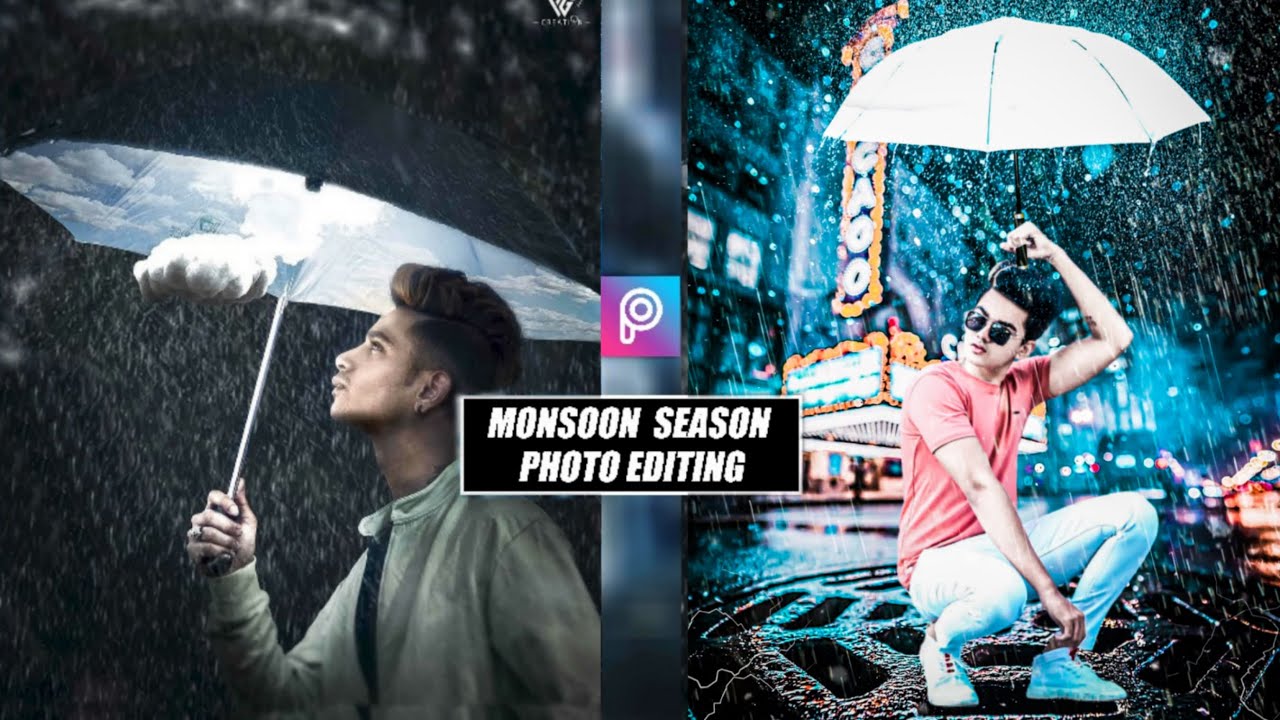 picsart rainy season photo editing tutorial - Picsart monsoon photo editing tutorial