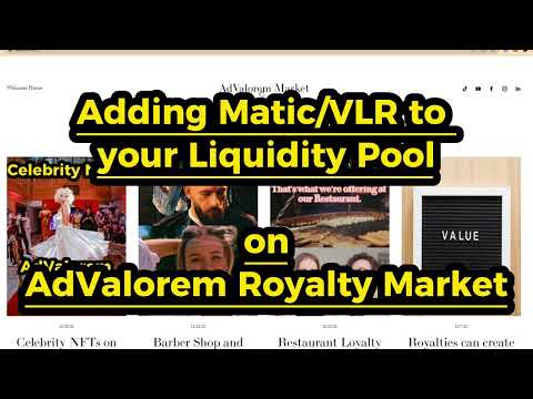 Adding VLR/Matic Liquidity for your community on QuickSwap