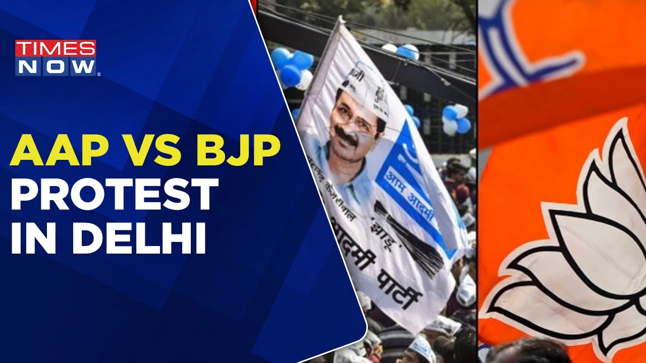 AAP Protests In Front Of BJP Headquarter, BJP Counter Protests Outside CM House | Delhi Mayor Poll