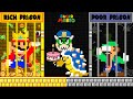 Rich mario vs poor luigi but in bower prison escape  game animation