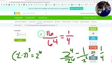 F.12: Evaluate Expressions Using Properties of Exponents (IXL 8th Math)