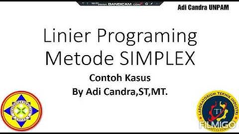 Tutorial linier programing metode simplex dengan POM for windows
