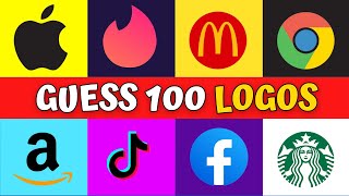 Guess the logo in 5 seconds | Can you guess the famous brands? | 100 famous logo quiz