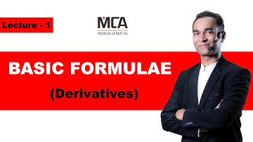 Basic Formulae (Part-1) (Derivatives)