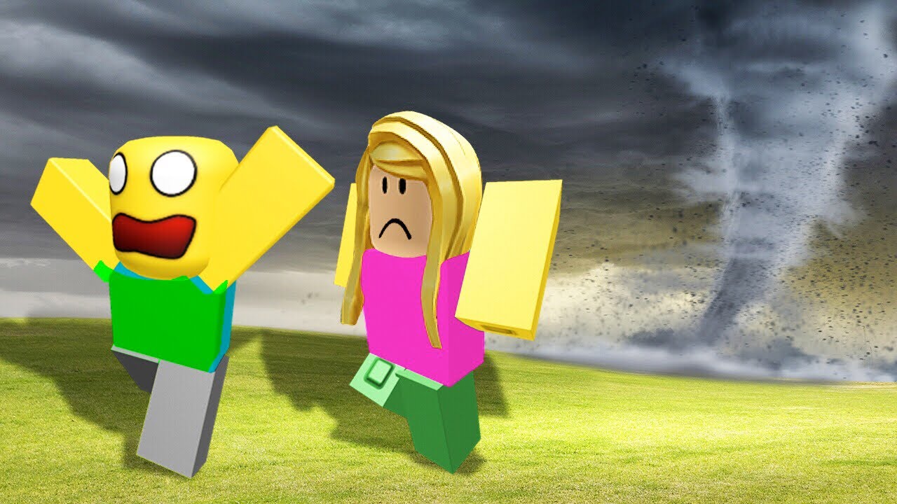 Run From The Destructive Tornado Roblox Youtube - run from the tornado roblox youtube