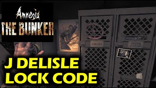 J Delisle Lock Code | Amnesia: The Bunker