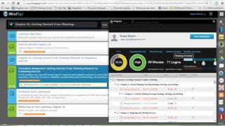 Student View of Progress App in MindTap