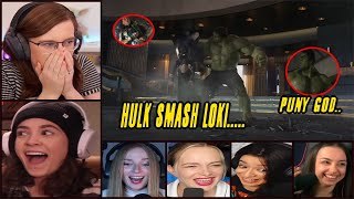 Reactors Reaction To Hulk Smashing Loki | Hulk vs Loki | The Avengers 2012