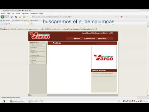 Defacing Video  Tutorial Inyeccion SQL Attack