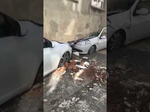 Car crushed under building in turkey earthquake