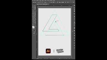 Impossible triangle drawing in Adobe Illustrator speed tutorial #adobeillustrator #shorts #tutorial