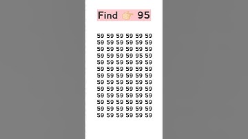 Try to find this number 👉🏻 95 within 7 seconds 🤔🧐...#shorts #shortsfeed #youtubeshorts