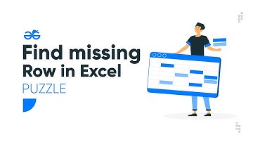 Find missing Row in Excel | Puzzle